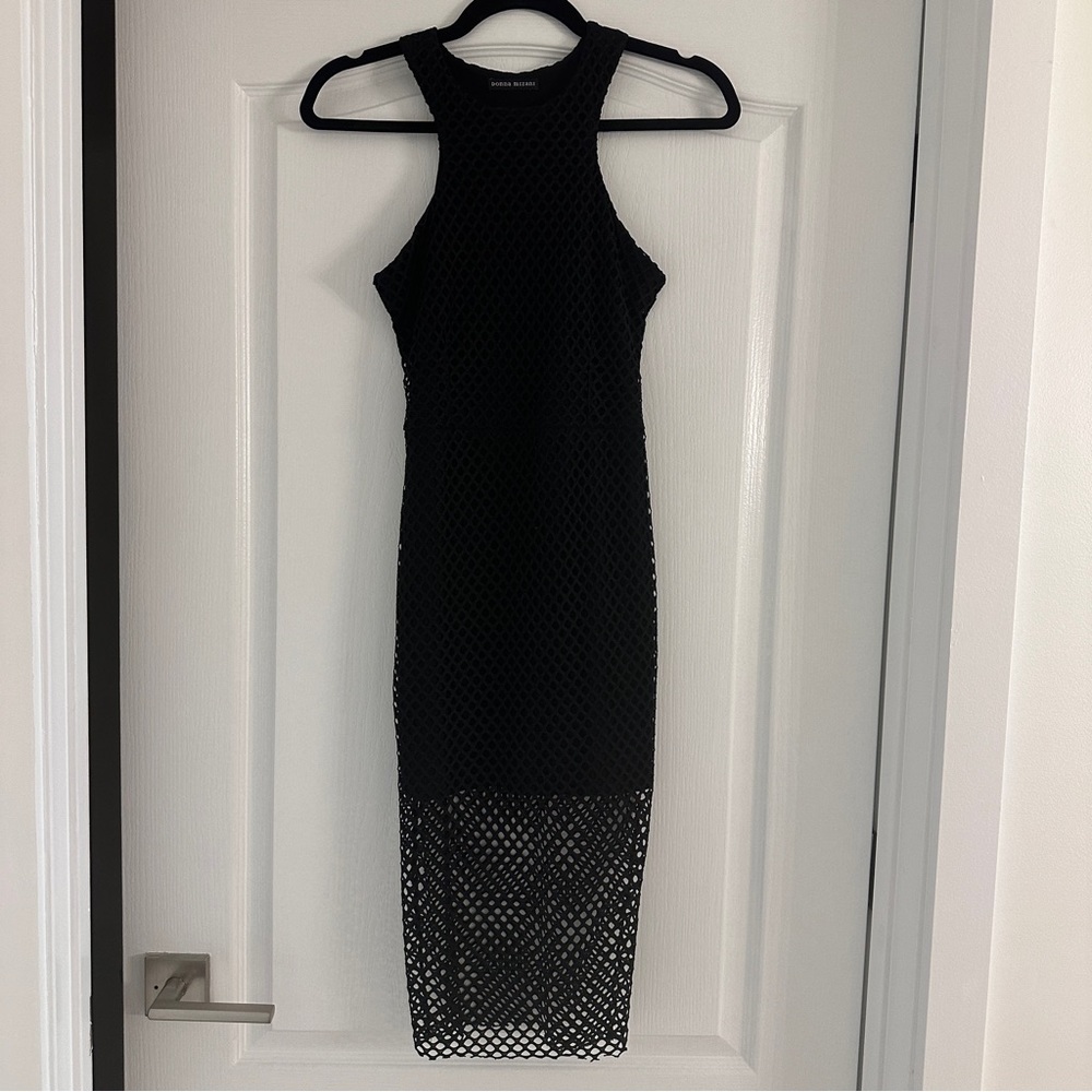 Donna Mizani Black Mesh Dress